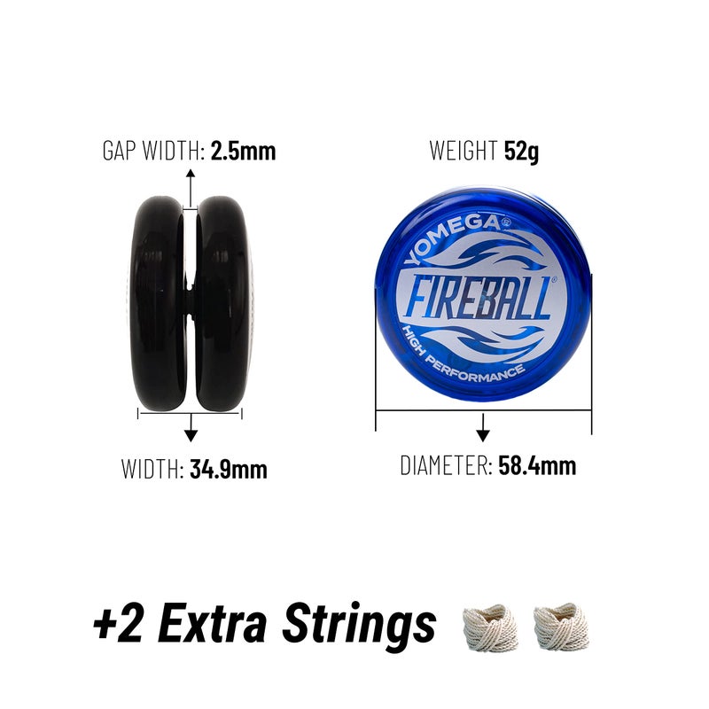 Yomega Fireball YoYo -HIGH Performance Responsive Transaxle Yoyo, Great for String Tricks for Advance Players to Perform Like Pros + Extra 2 yo yo Strings & 3 Month Warranty (Teal) - Image 4